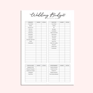 Wedding Budget Printable Printable Wedding Expense Tracker Etsy Wedding Budget Printable Printable Wedding Expense Tracker Etsy