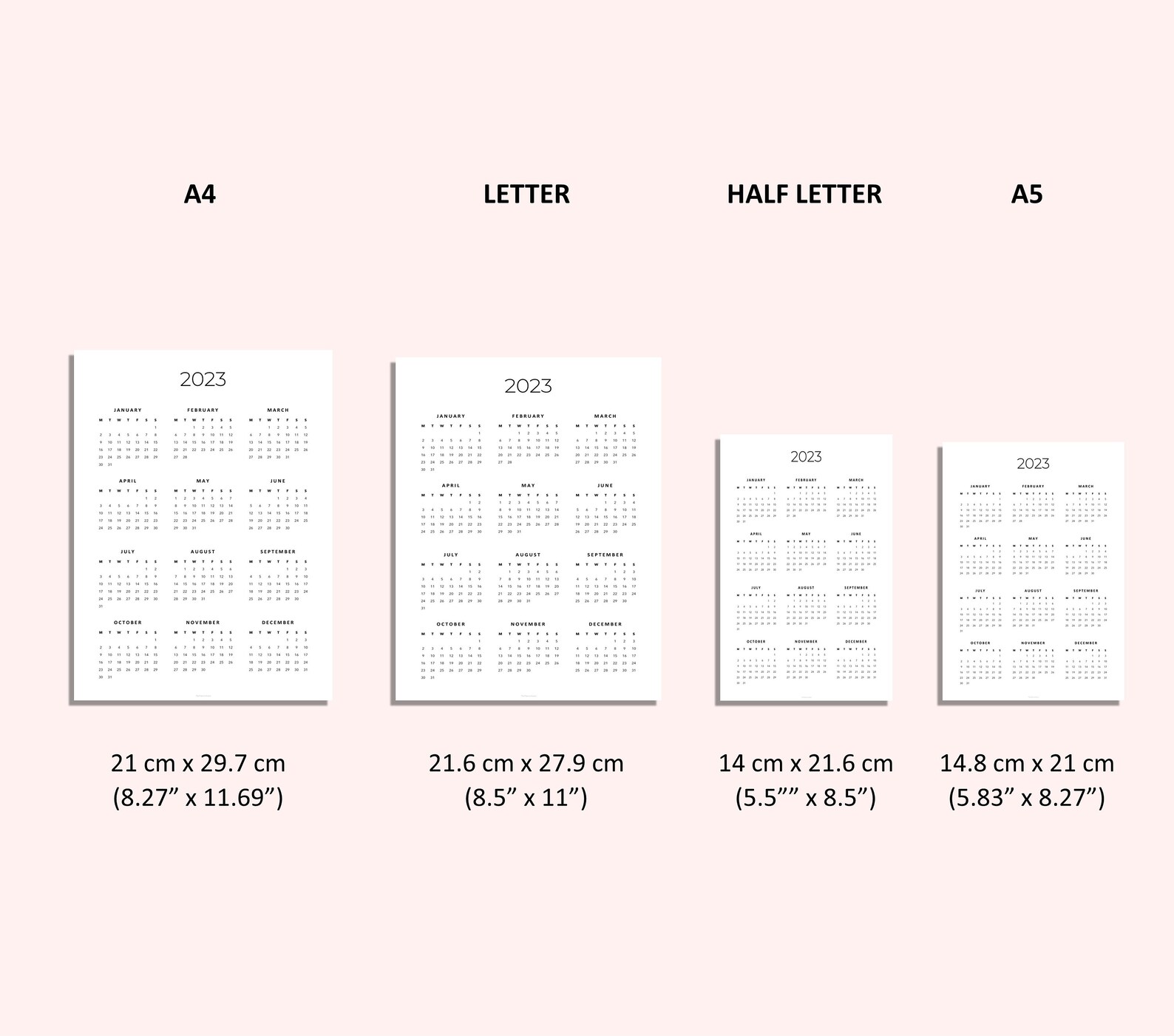 2023-calendar-printable-year-calendar-minimalist-calendar-etsy