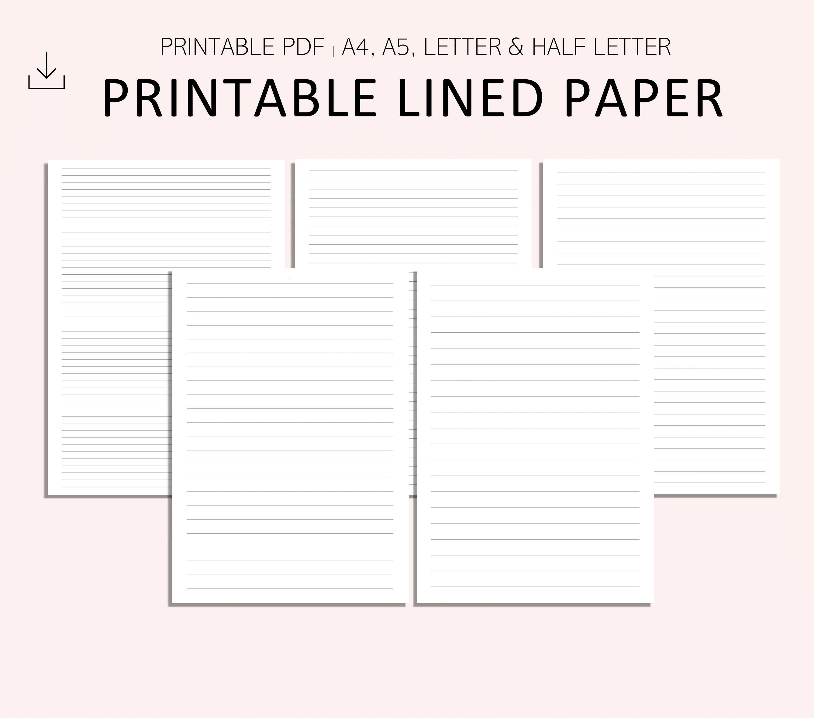 Printable Lined Paper - PRINT FREE Every Lined Paper You Could
