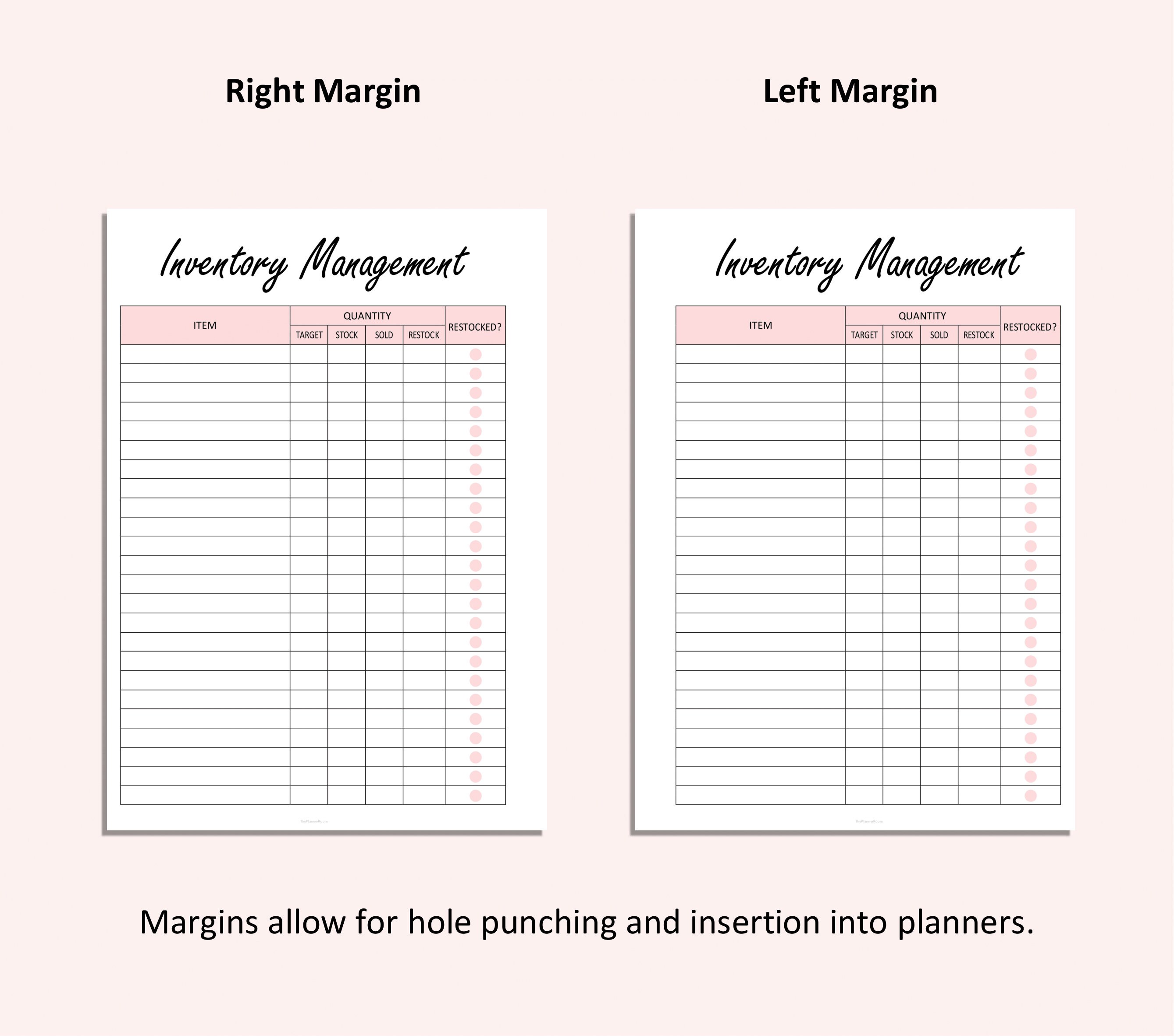 Inventory Management Printable Inventory Tracker Business | Etsy