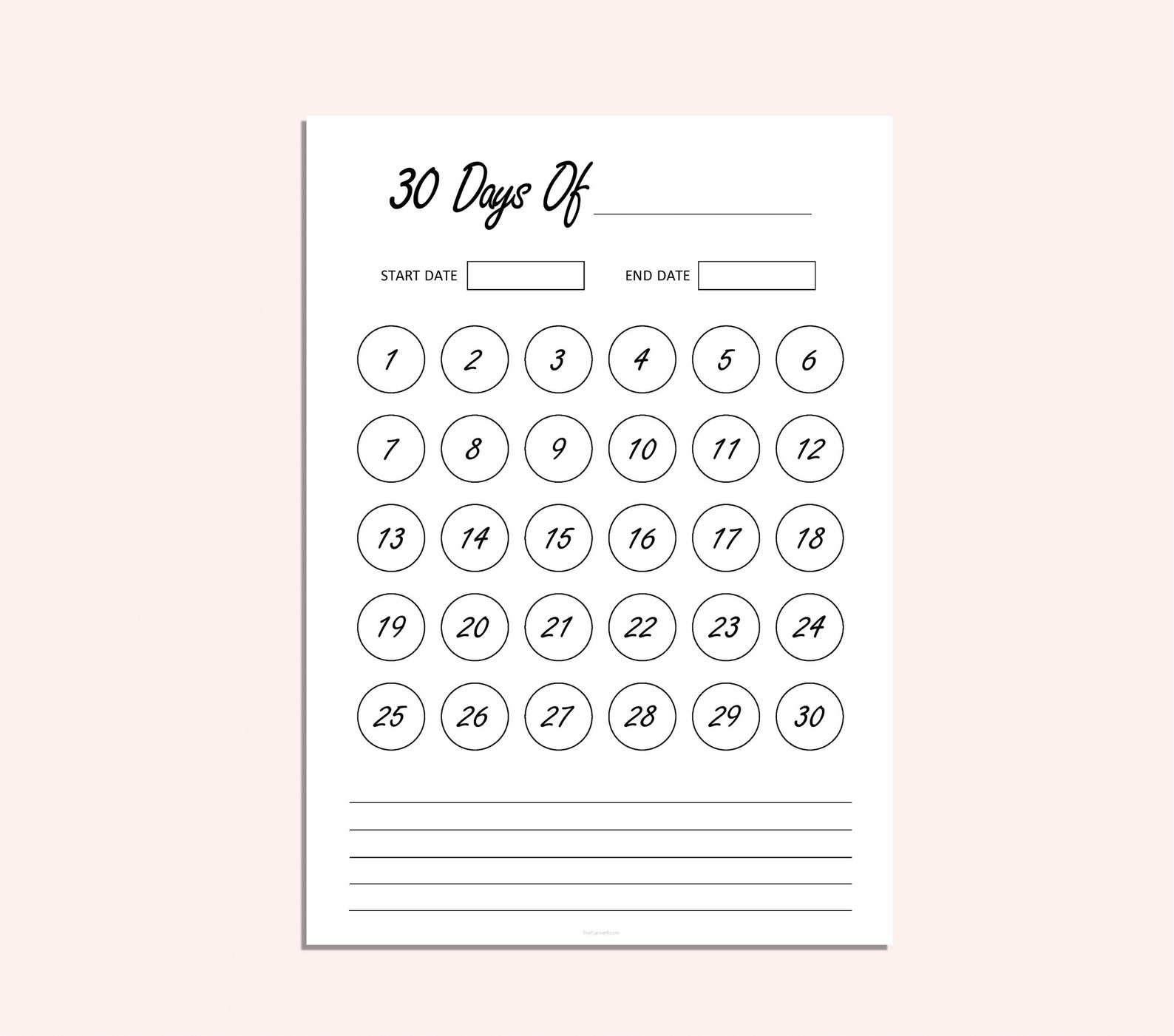 30 Day Habit Tracker Printable Habit Forming Printable Challenge ...