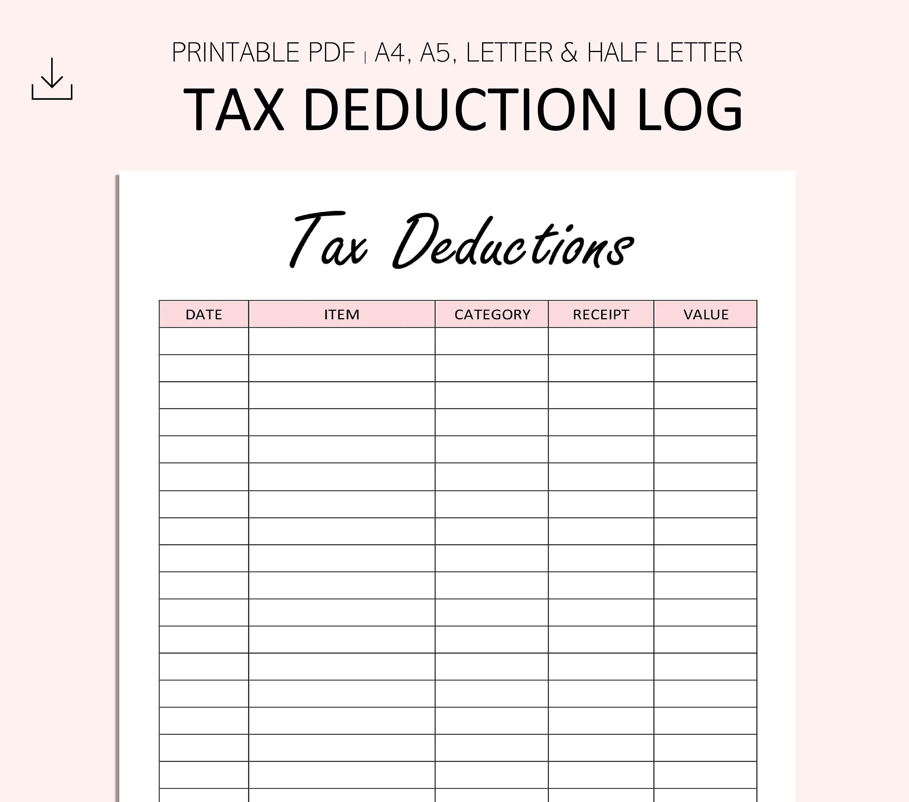 tax-deduction-template