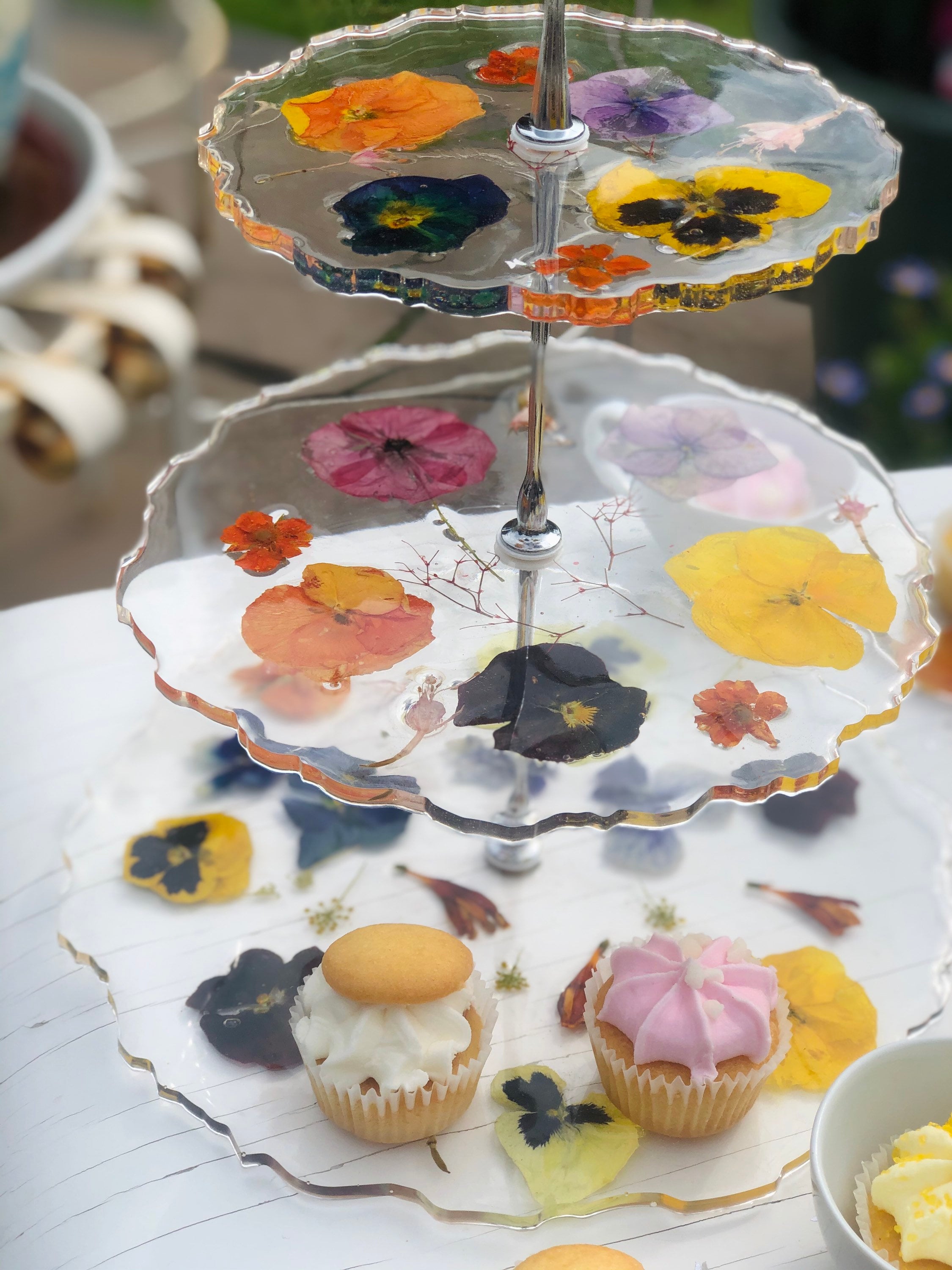 Afternoon Tea Cake Stand Set 3 Tier Floral Stand with 3 Etsy
