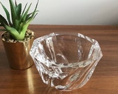 Vintage Signed Orrefors Residence Olle Alberius Modernist Crystal Bowl