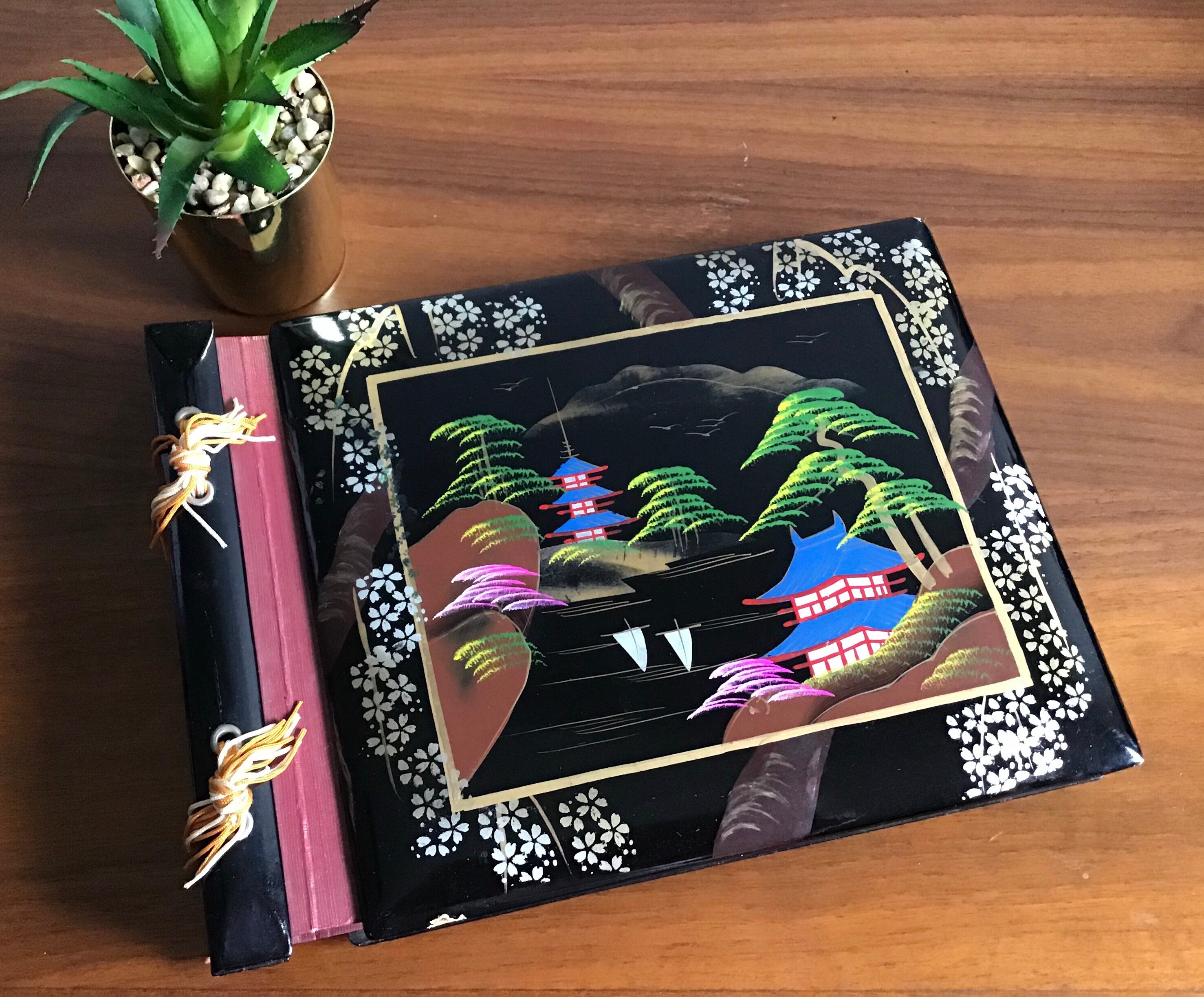 Vintage Japanese Lacquered Photo Album 1940s Etsy.de