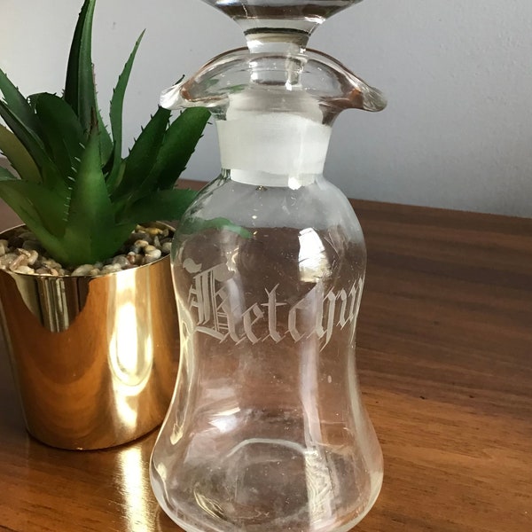 Glass Ketchup Bottle Etsy