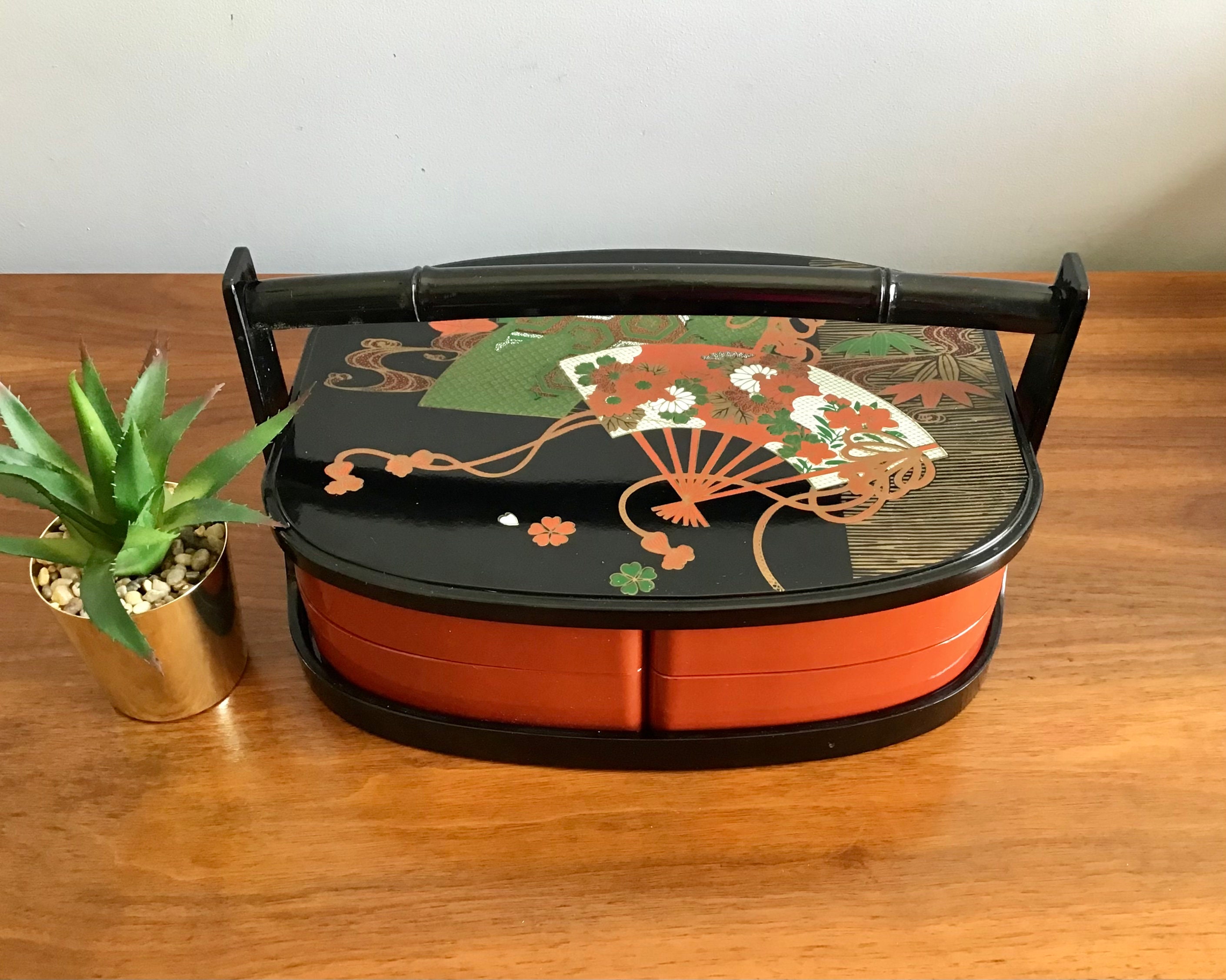 Japanese Lacquerware Wood Lidded Bento Box Vtg Kashiki Kashiwan Tea Ce, Online Shop