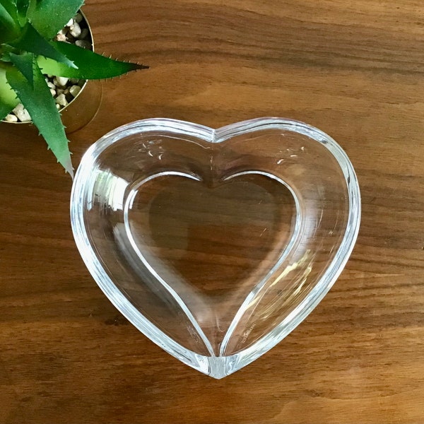 Vintage Waterford Crystal Heart Shaped Bowl, Trinket Dish, Candy Dish