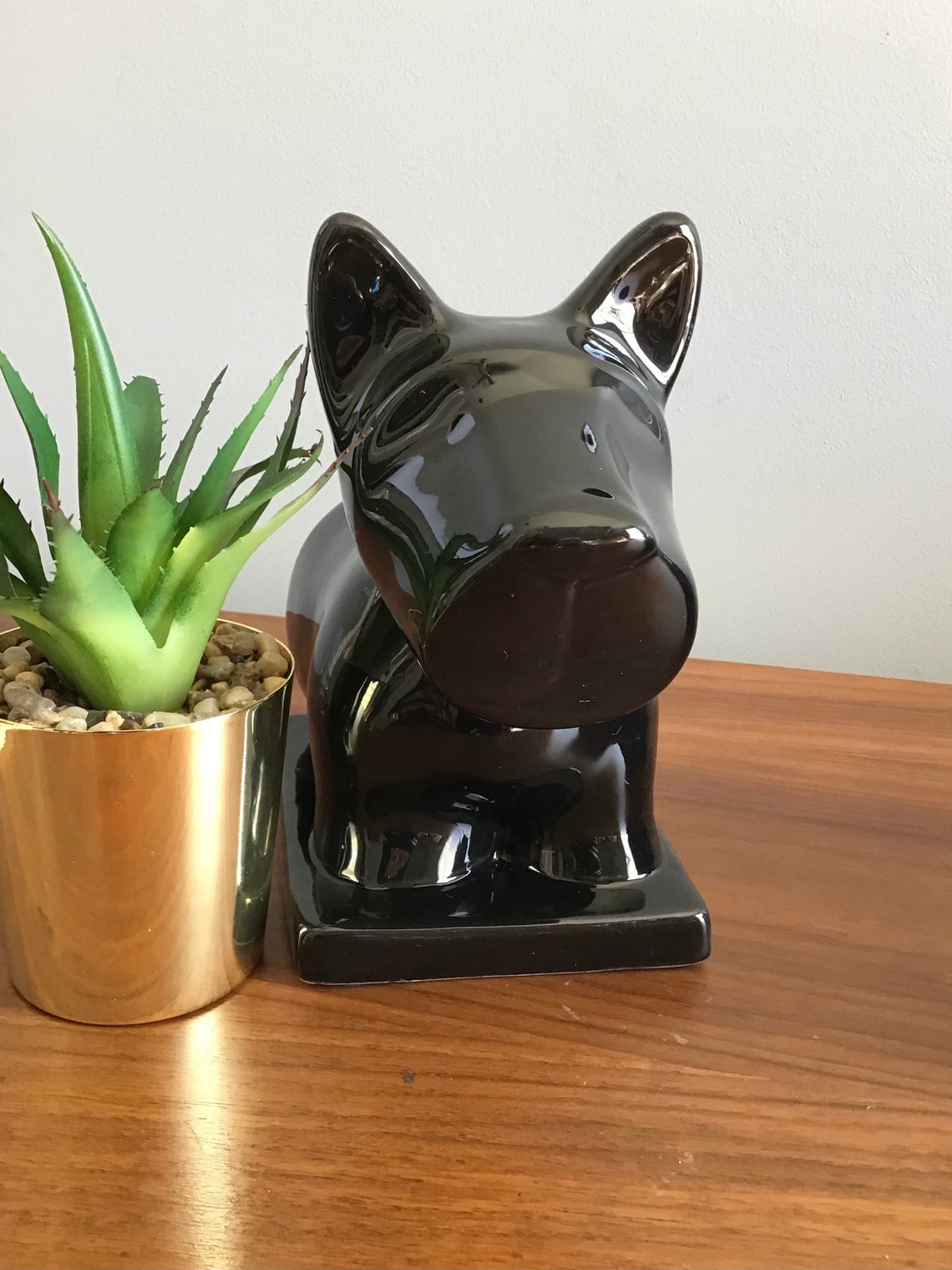 Vintage Ceramic Scotty Dog Bookends Etsy