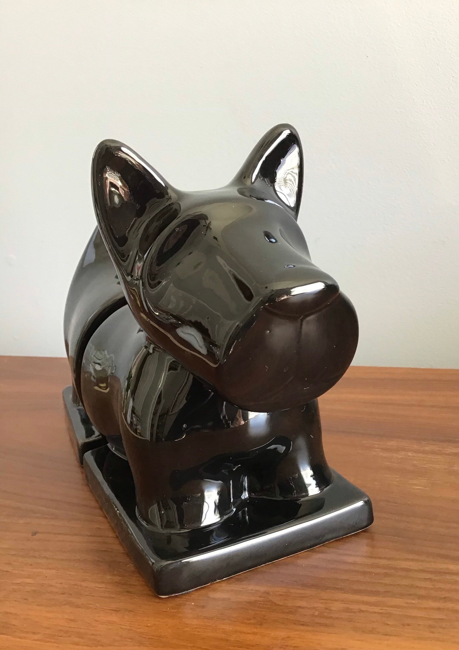 Vintage Ceramic Scotty Dog Bookends Etsy