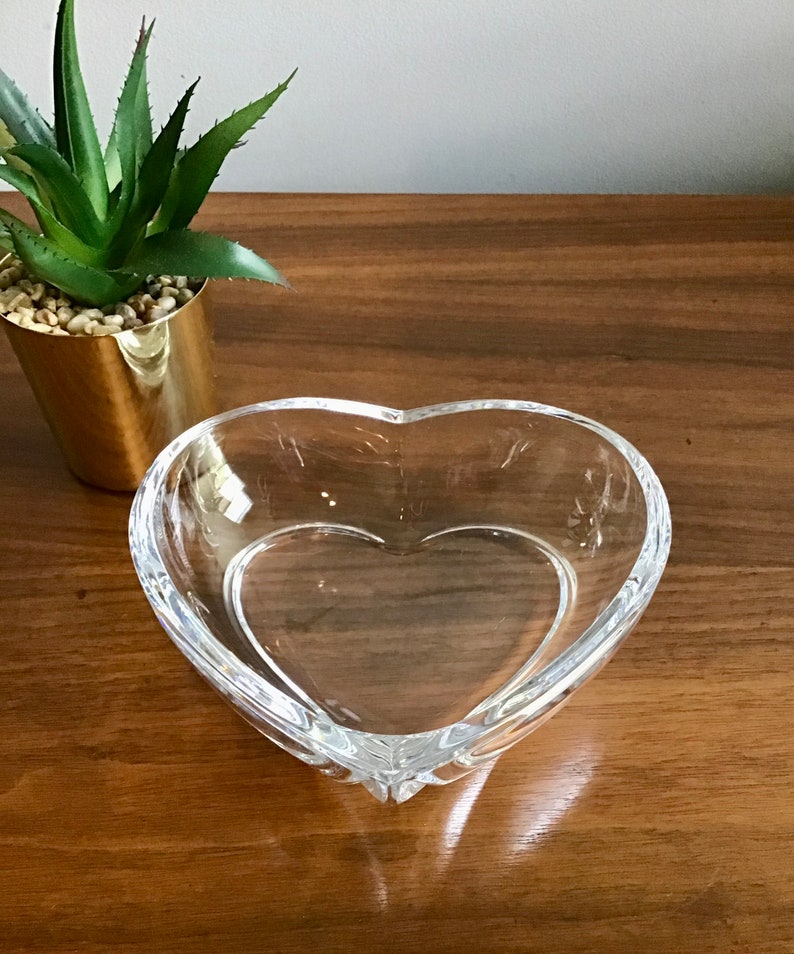 Vintage Waterford Crystal Heart Shaped Bowl Trinket Dish Etsy