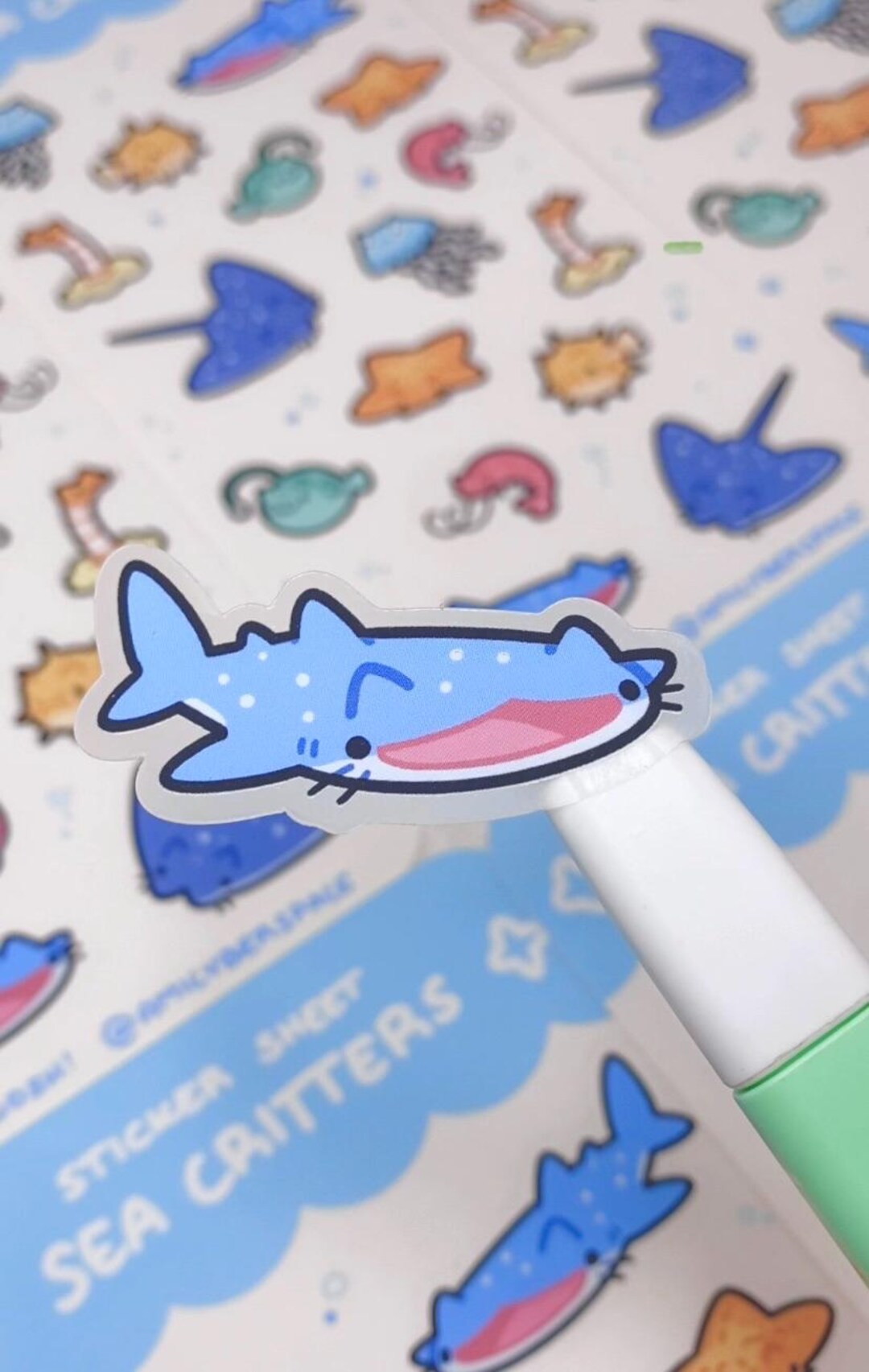 CAT FISH Sea Critters Vinyl Sticker Sheet - Etsy