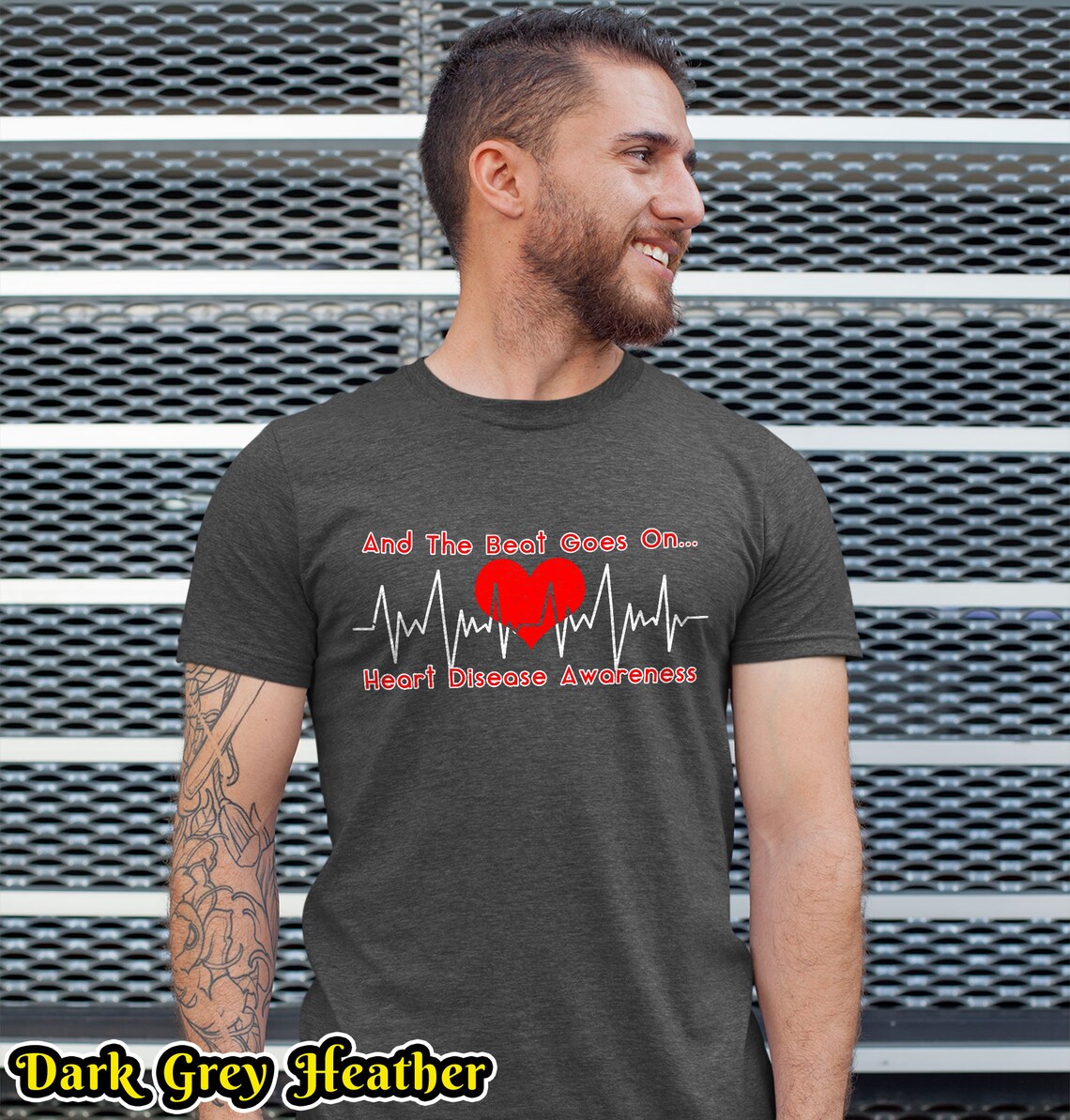 Funny Heart Disease Awareness T-shirt and the Beat Goes on | Etsy