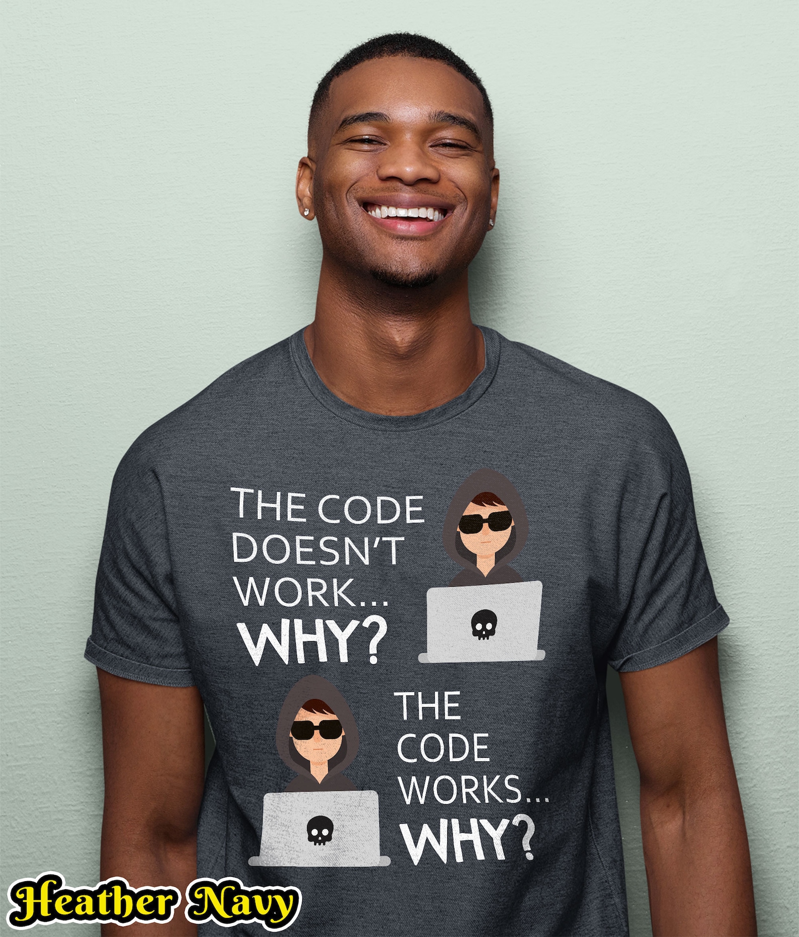 Funny Coding T-Shirt the Code Works Why Meme Shirt Funny | Etsy