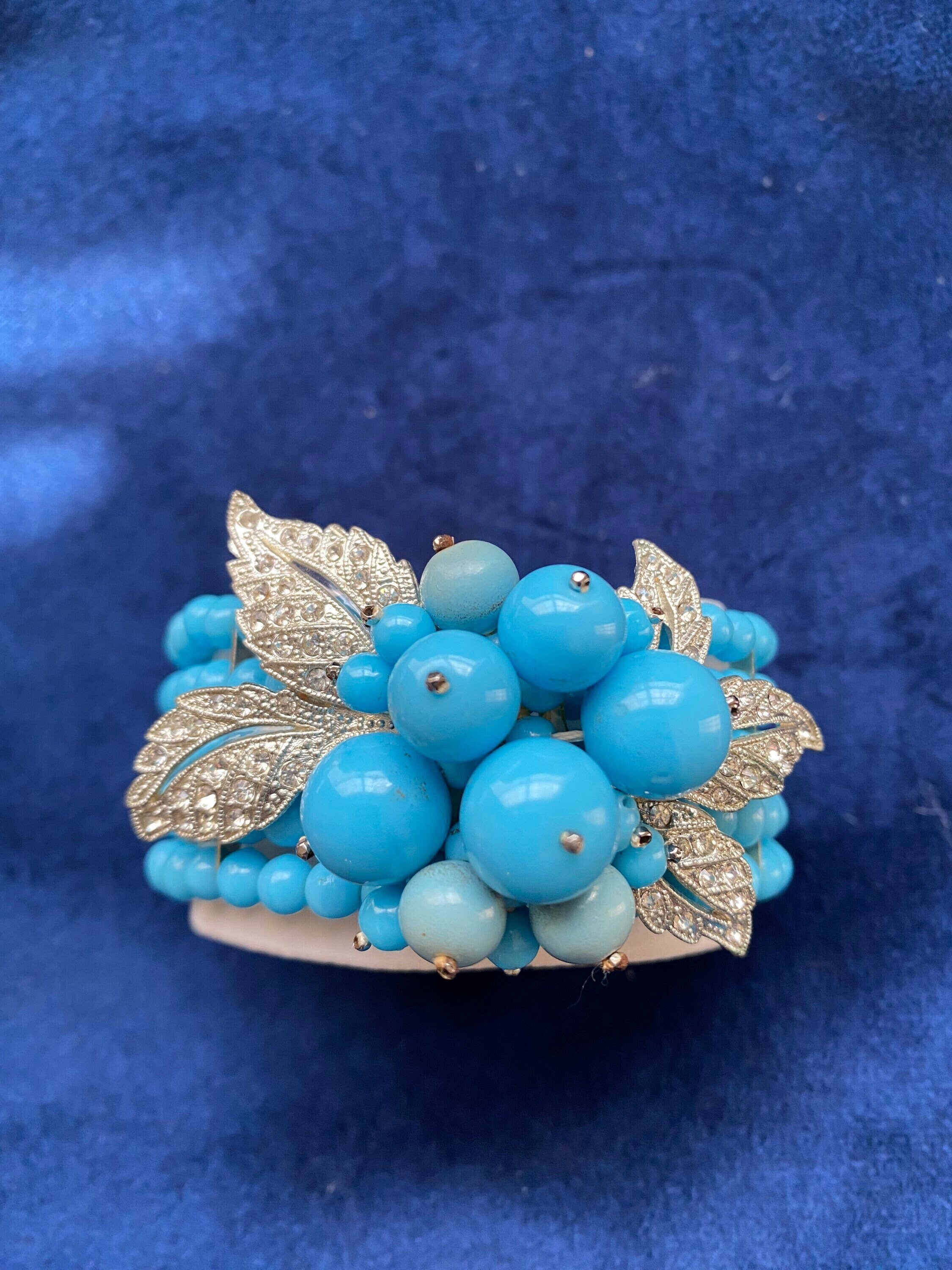 Early Miriam Haskell Frank Hess Bracelet - Wire Wrap - 1940s