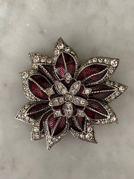 Broche Vintage émaillée - Bijou Ancien Décoratif - Superbe Pièce De Collection
