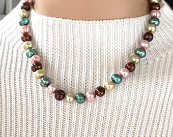 HONORA-ketting met gekweekte parels - sterlingsluiting, 16,5 inch