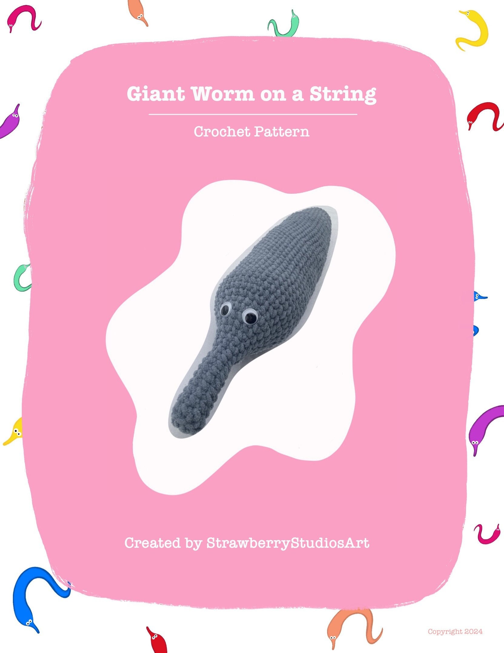 Giant Worm on a String Crochet Pattern - Etsy