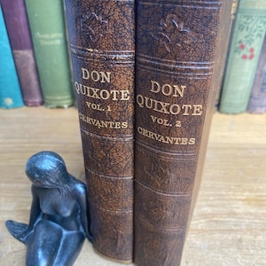 Don Quixote by Cervantes, Volume 1 & 2, Odhams Press Ltd. circa early 1930s - classic, vintage edition.