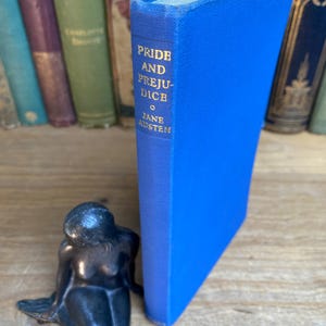 Pride and Prejudice by Jane Austen, Collins 1966 reprint with Austen Portrait and dust jacket book mark - classic, vintage edition.