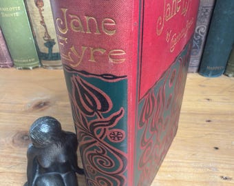Antique Jane Eyre Book – Charlotte Brontë -  Art Nouveau Edition, Frontispiece