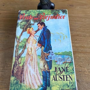 Pride and Prejudice by Jane Austen, Murray’s Abbey Classics, circa 1955 - age toned,  vintage edition with pictorial dust jacket.