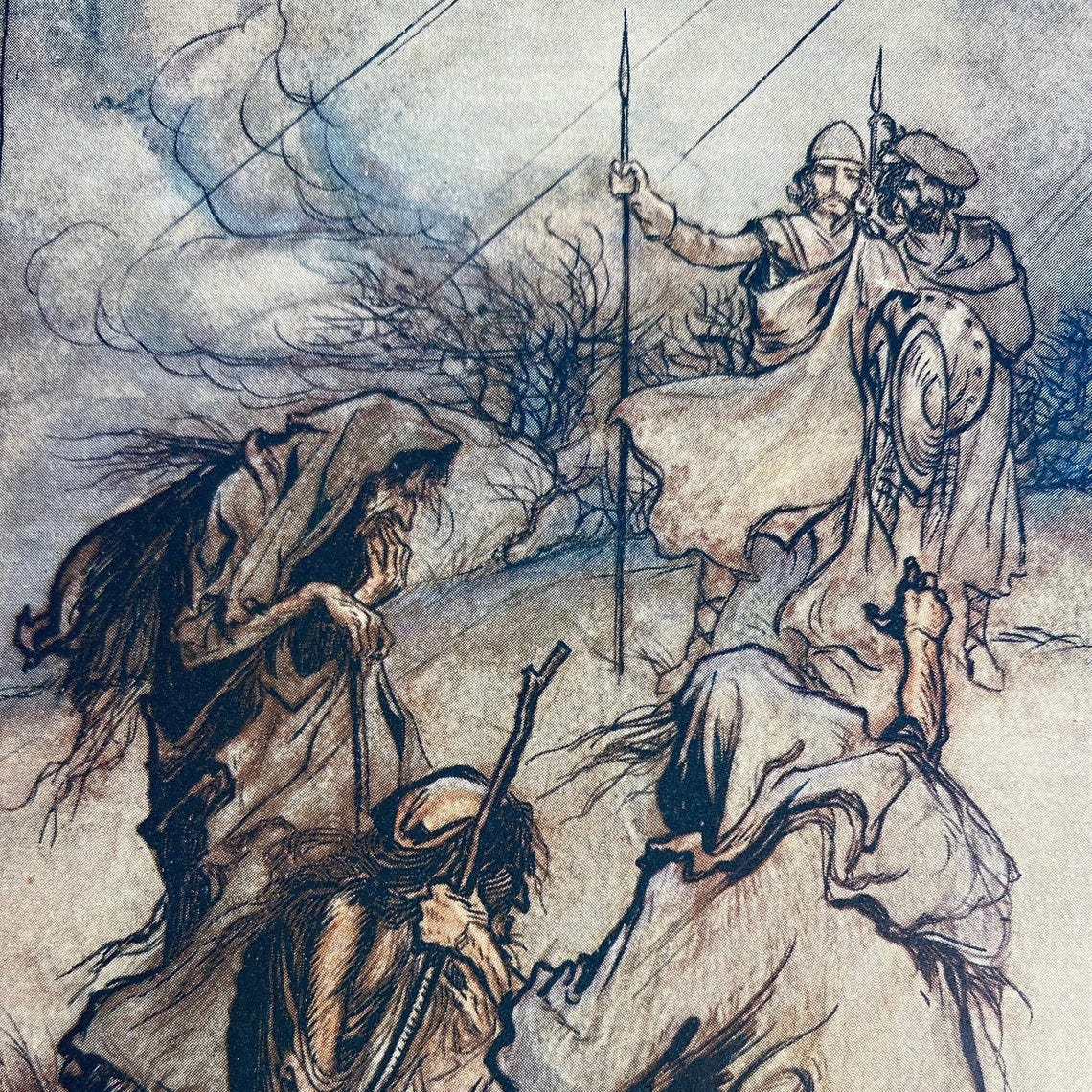 Arthur Rackham Macbeth Witches Print – 1909 Shakespeare Illustration ...