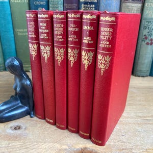 Jane Austen Boxed Book Set, The World’s Classics, Oxford University Press, London, 1950s reprint editions, pocket books, fine condition.