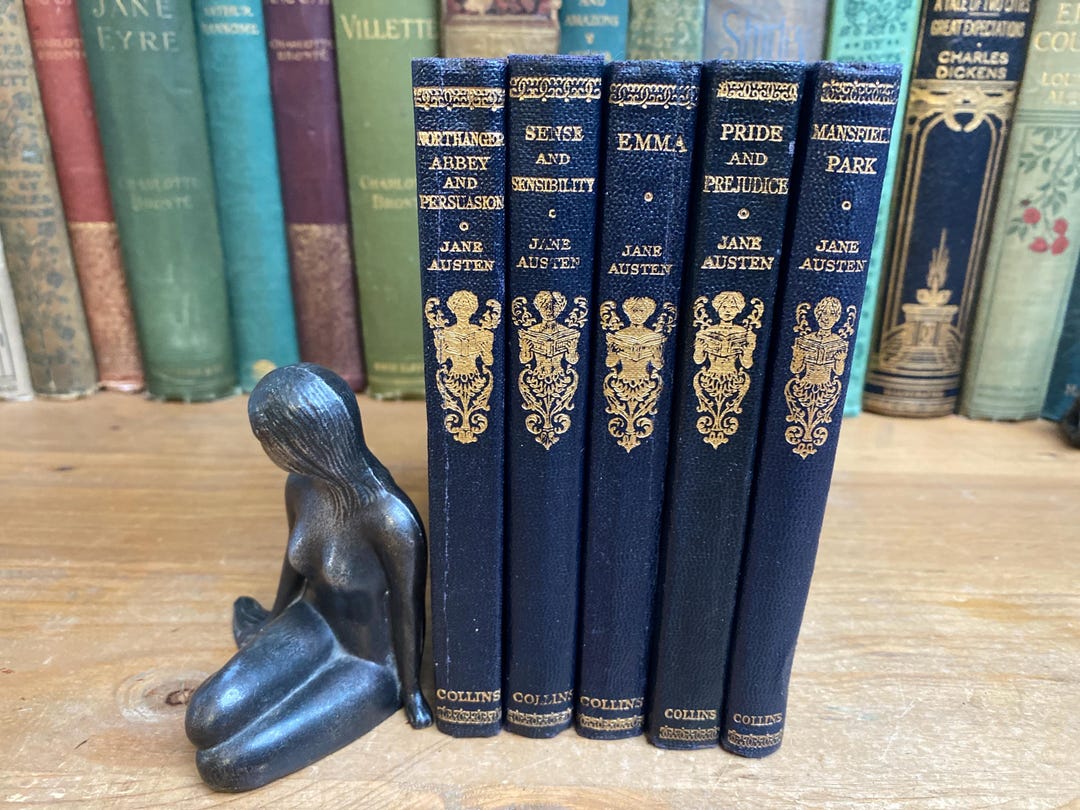 Jane Austen Book Set Collins Clear type Press Circa 1940 Navy Jane Austen Book Set Collins Clear type Press Circa 1940 Navy