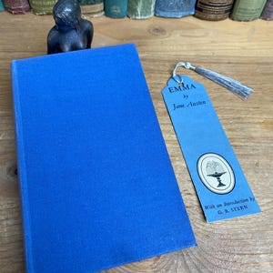 Emma  by Jane Austen, Collins 1965 reprint edition with Austen portrait and dust jacket book mark.
