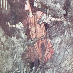 Charles Robinson "The Secret Garden" Print – 1949 Heinemann Edition