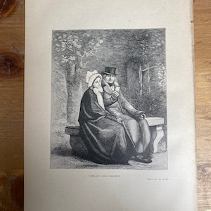 Original wood engraving prints from Les Miserables by Victor Hugo -  source: rare Collier edition published c1887.