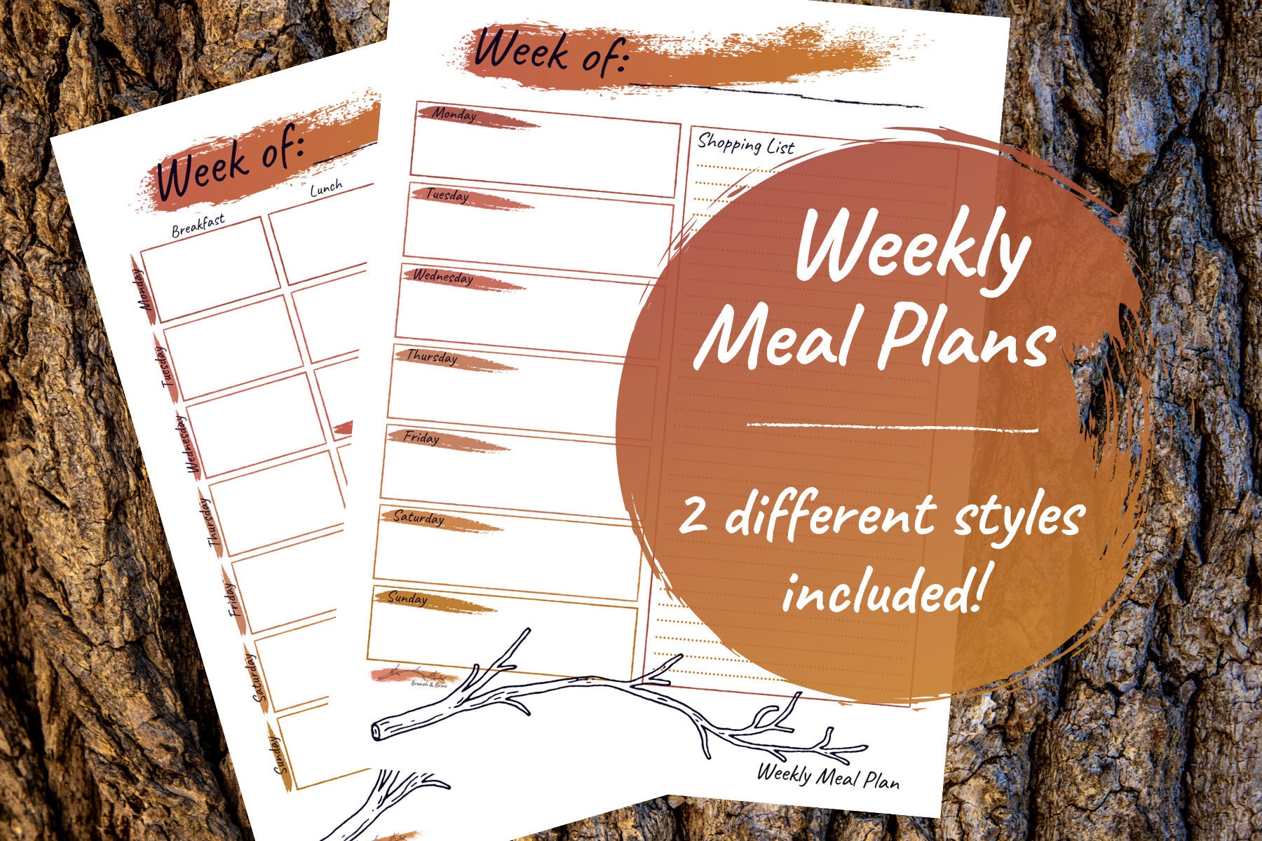 Weekly Meal Plan Printable Weekly Menu Planner Meal - Etsy