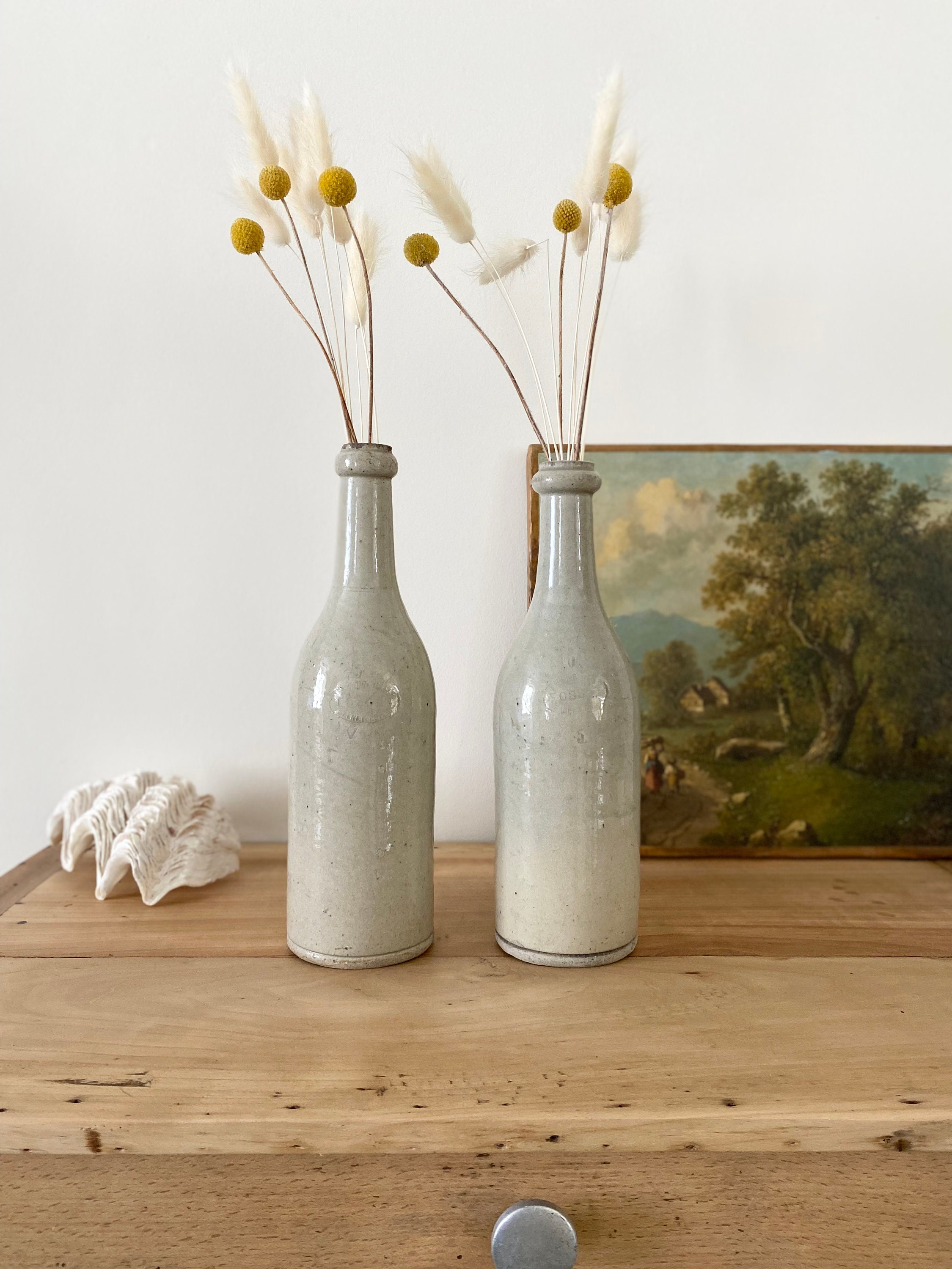 Bouteille en Grès Vernissé Fin Xixème