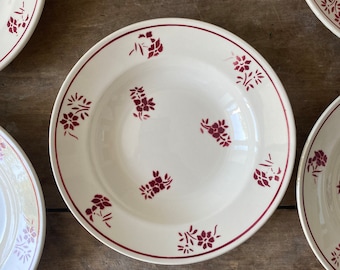 フランスのメーカー、バドンヴィレ社製のアンティーク X5 スープ皿