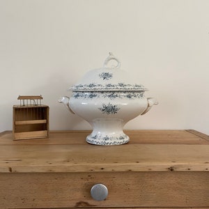 Antique earthenware soup tureen “Argenton” model