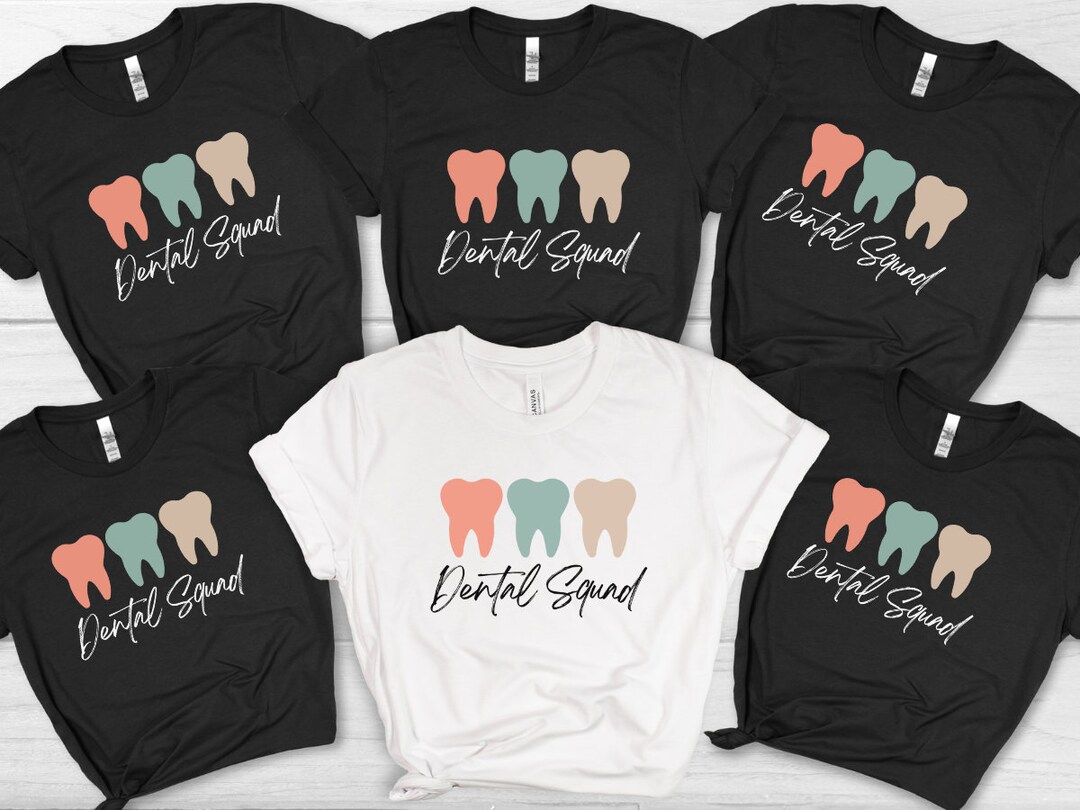 Custom Dental Assistant Shirts, Custom Dental Clinic Shirts, Dental