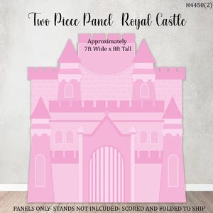 Pink Pink Castle 7x8 coroplast party prop, castle prop, castle backdrop, princess castle (no stakes nor stands included)H4450-fs-sb-2