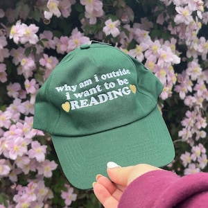 Why Am I Outside I&#39;d Rather be Reading Embroidered Baseball Cap: Introvert Reader Gift