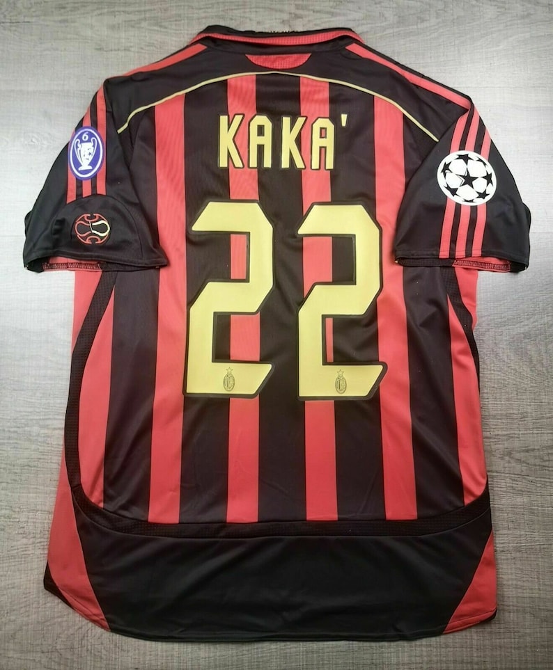 Retro AC Milan Home Soccer Jersey UEFA 2006 Men Adult KAKA 22 Etsy