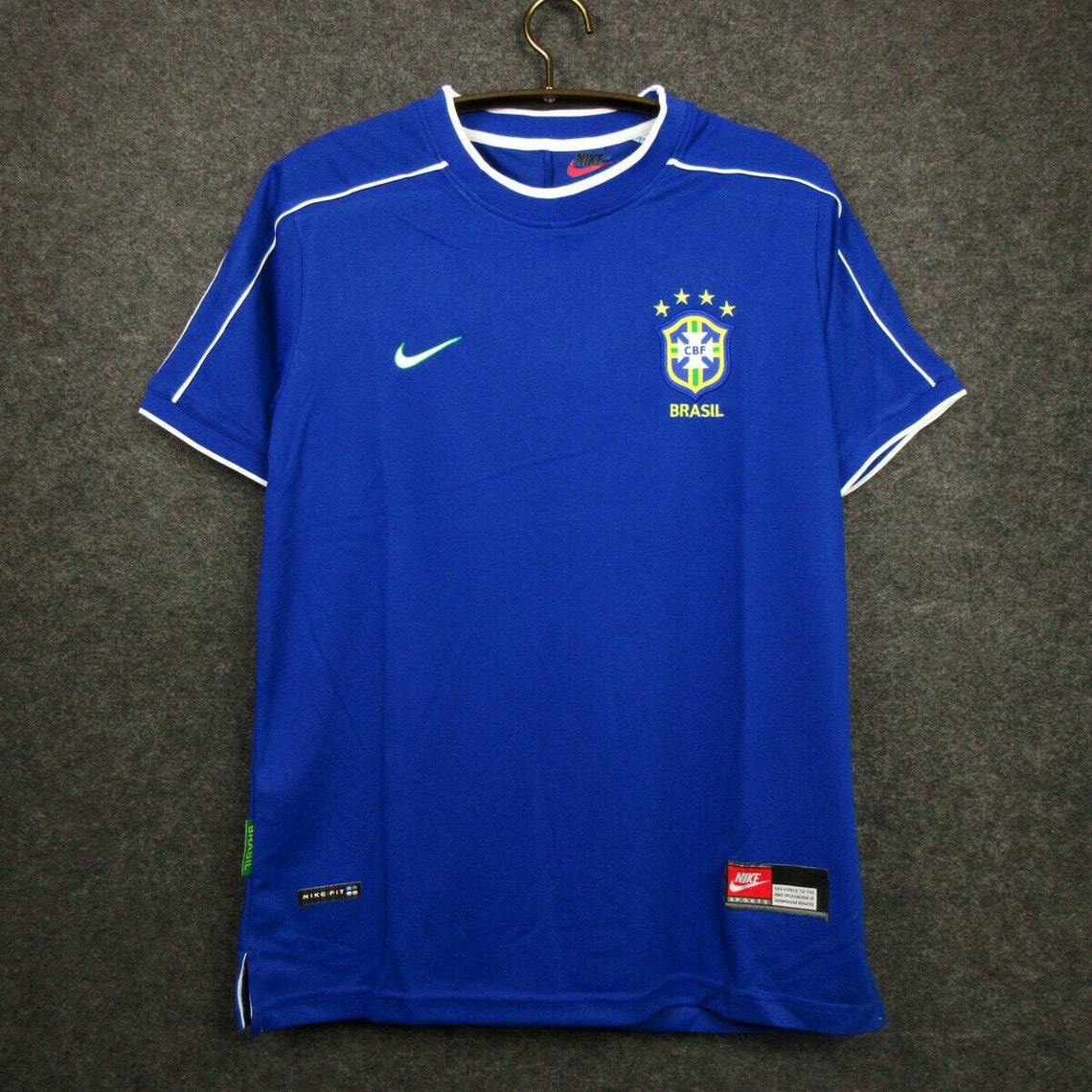 Retro Brazil Away Jersey World Cup 1998 Men Adult RONALDO 9 | Etsy