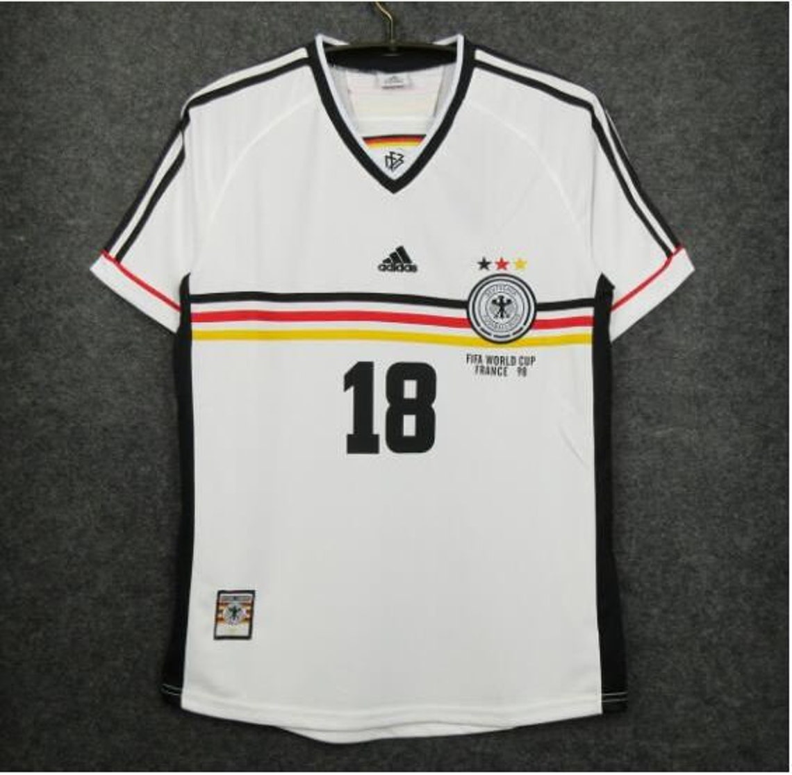 Retro Germany Home Soccer Jersey World Cup 1998 Men Adult Etsy