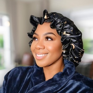 Luxury Ruffled Satin Bonnet – Ultimate Hair Protection For All Hair Types
