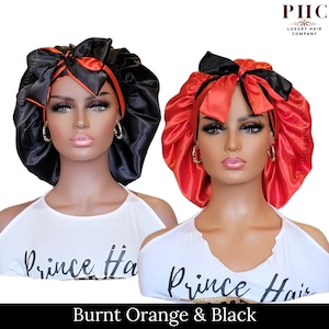 All Satin Reversible Tie Bonnet | Double Layered | Multiple Colors Available