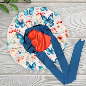 Gift Wrapped Silk Satin Sleep Bonnet & Scrunchie Set | Charmeuse Print | Adjustable Stretch Tie | Handmade in USA
