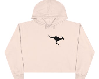 Crop Hoodie Kangaroos Equal Love Pink