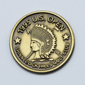 1995 US Open Shinnecock Hills Golf Club Official Golf Vintage Ball Marker Memorabilia Rare