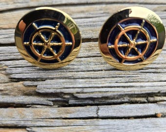 Nautical Jewelry Cufflinks Made in USA Never Worn Vintage Rare