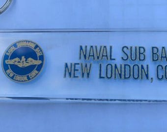 Naval Sub BAse New London Connectitut Keytag Rare, Vintage Excellent quality