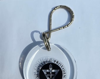 Providence Colege Friars Vintage Lucite Embedment Keytag Rare